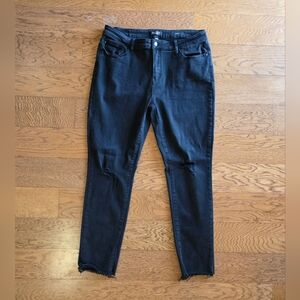 Judy Blue Distressed Jeans Slim Fit Black Size 15/32